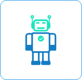 Attended & unattended bots automation icon