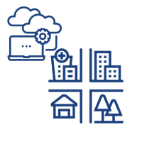 Infrastructure consolidation icon
