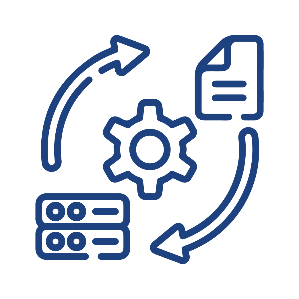 Data transformation & processing icon