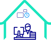 Employees working from home may not always follow protocol. icon