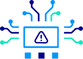 Cyber-attack simulation icon
